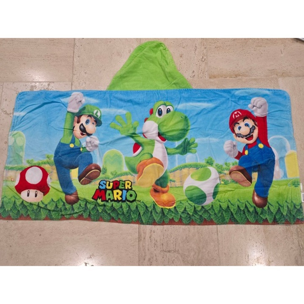 Nintendo Super Mario Yoshi Kid's‎ Hooded Towel Wrap Mario Luigi